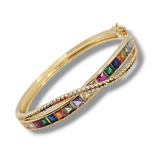 Infinity multicolor bangle stainless steel